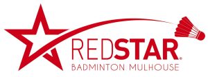 Red star Mulhouse badminton logo